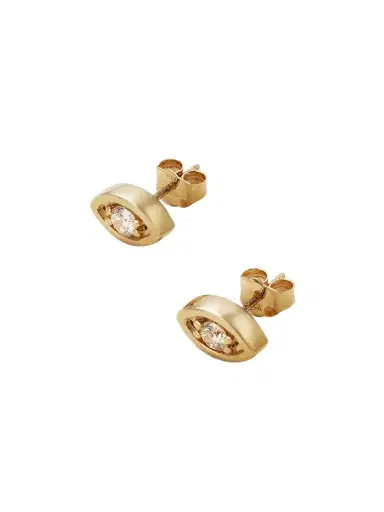 Sydney Evan Evil Eye 14-karat Gold Diamond Earrings | Thumbnail 1 Sydney Evan Evil Eye 14-karat Gold Diamond Earrings | Thumbnail 1