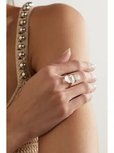 JIA JIA 14-karat Gold, Quartz And Diamond Ring | Thumbnail 2 JIA JIA 14-karat Gold, Quartz And Diamond Ring | Thumbnail 2