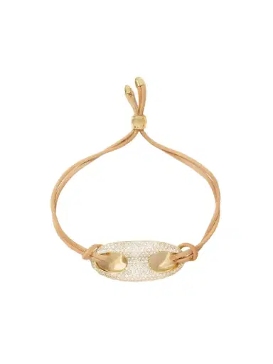 Jenna Blake 18-karat Gold, Nubuck And Diamond Bracelet | Thumbnail 1 Jenna Blake 18-karat Gold, Nubuck And Diamond Bracelet | Thumbnail 1