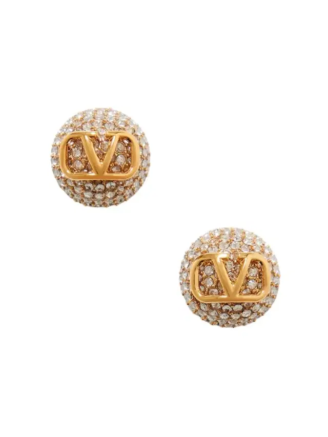 Vlogo Gold-tone Crystal Earrings Vlogo Gold-tone Crystal Earrings