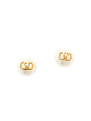 Valentino Garavani Vlogo Gold-tone Faux Pearl Earrings | Thumbnail 1 Valentino Garavani Vlogo Gold-tone Faux Pearl Earrings | Thumbnail 1