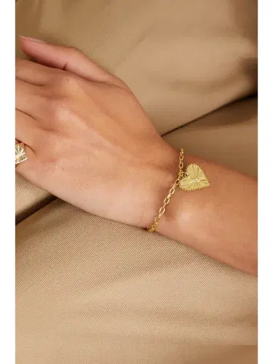 Marlo Laz Small Pour Toujours Heart 14-karat Gold Diamond Bracelet | Thumbnail 2 Marlo Laz Small Pour Toujours Heart 14-karat Gold Diamond Bracelet | Thumbnail 2