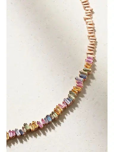 Suzanne Kalan 18-karat Rose Gold Sapphire Necklace | Thumbnail 4 Suzanne Kalan 18-karat Rose Gold Sapphire Necklace | Thumbnail 4