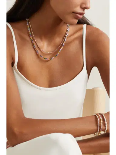Suzanne Kalan 18-karat Rose Gold Sapphire Necklace | Thumbnail 5 Suzanne Kalan 18-karat Rose Gold Sapphire Necklace | Thumbnail 5