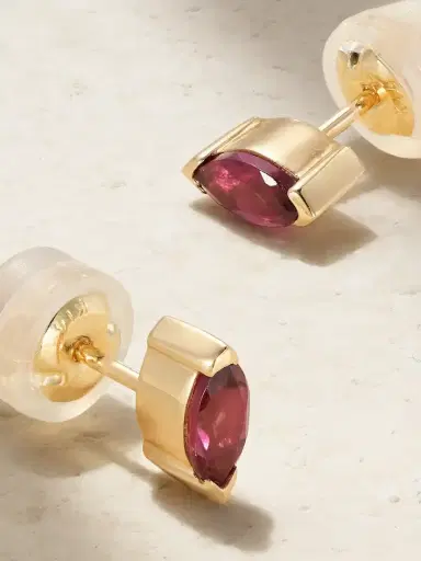 Melissa Joy Manning 14-karat Recycled Gold Rhodolite Earrings | Thumbnail 3 Melissa Joy Manning 14-karat Recycled Gold Rhodolite Earrings | Thumbnail 3