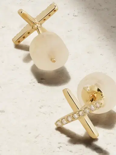 Melissa Joy Manning 14-karat Recycled Gold Diamond Earrings | Thumbnail 3 Melissa Joy Manning 14-karat Recycled Gold Diamond Earrings | Thumbnail 3