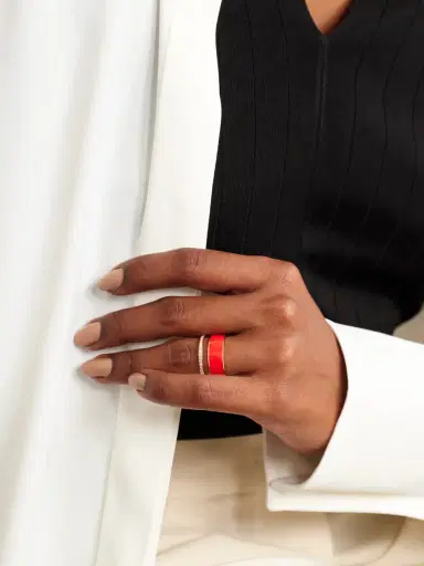 Repossi Berbere 18-karat Rose Gold, Lacquer And Diamond Ring | Thumbnail 2 Repossi Berbere 18-karat Rose Gold, Lacquer And Diamond Ring | Thumbnail 2