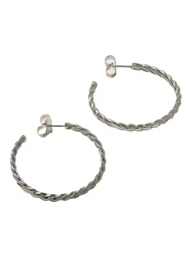 David Yurman Pavéflex 18-karat White Gold Diamond Hoop Earrings | Thumbnail 1 David Yurman Pavéflex 18-karat White Gold Diamond Hoop Earrings | Thumbnail 1