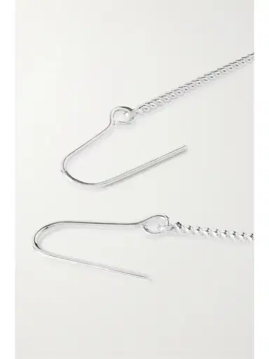 Loewe Anagram Sterling Silver Earrings | Thumbnail 3 Loewe Anagram Sterling Silver Earrings | Thumbnail 3