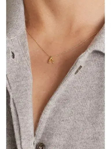 Jennifer Meyer Mini Wishbone 18-karat Gold Necklace | Thumbnail 2 Jennifer Meyer Mini Wishbone 18-karat Gold Necklace | Thumbnail 2