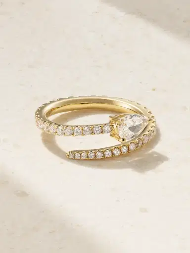 Anita Ko Two Row 18-karat Gold Diamond Ring | Thumbnail 2 Anita Ko Two Row 18-karat Gold Diamond Ring | Thumbnail 2