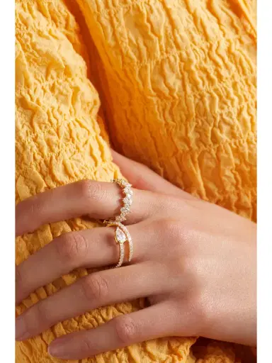 Anita Ko Two Row 18-karat Gold Diamond Ring | Thumbnail 7 Anita Ko Two Row 18-karat Gold Diamond Ring | Thumbnail 7