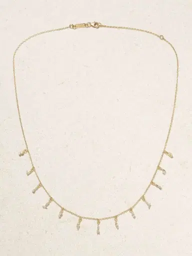 Suzanne Kalan 18-karat Gold Diamond Necklace | Thumbnail 4 Suzanne Kalan 18-karat Gold Diamond Necklace | Thumbnail 4