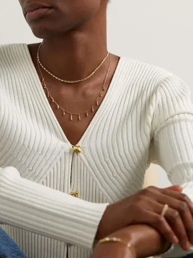 Suzanne Kalan 18-karat Gold Diamond Necklace | Thumbnail 5 Suzanne Kalan 18-karat Gold Diamond Necklace | Thumbnail 5