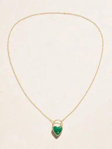 Yvonne Léon 18-karat Gold, Malachite And Diamond Necklace | Thumbnail 4 Yvonne Léon 18-karat Gold, Malachite And Diamond Necklace | Thumbnail 4