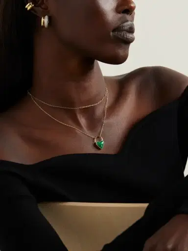 Yvonne Léon 18-karat Gold, Malachite And Diamond Necklace | Thumbnail 5 Yvonne Léon 18-karat Gold, Malachite And Diamond Necklace | Thumbnail 5