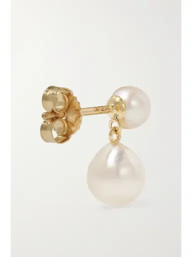 Mizuki 14-karat Gold Pearl Earrings | Thumbnail 3 Mizuki 14-karat Gold Pearl Earrings | Thumbnail 3