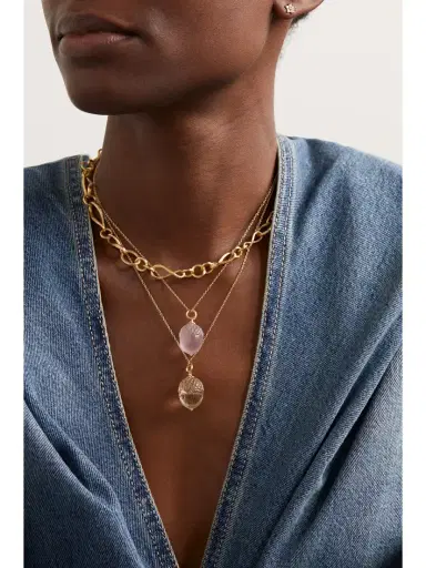 OLE LYNGGAARD COPENHAGEN Acorn 18-karat Gold Quartz Necklace | Thumbnail 5 OLE LYNGGAARD COPENHAGEN Acorn 18-karat Gold Quartz Necklace | Thumbnail 5
