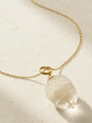 OLE LYNGGAARD COPENHAGEN Acorn 18-karat Gold Quartz Necklace | Thumbnail 1 OLE LYNGGAARD COPENHAGEN Acorn 18-karat Gold Quartz Necklace | Thumbnail 1