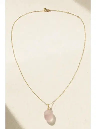 OLE LYNGGAARD COPENHAGEN Acorn 18-karat Gold Rose Quartz Necklace | Thumbnail 4 OLE LYNGGAARD COPENHAGEN Acorn 18-karat Gold Rose Quartz Necklace | Thumbnail 4