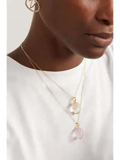 OLE LYNGGAARD COPENHAGEN Acorn 18-karat Gold Rose Quartz Necklace | Thumbnail 5 OLE LYNGGAARD COPENHAGEN Acorn 18-karat Gold Rose Quartz Necklace | Thumbnail 5
