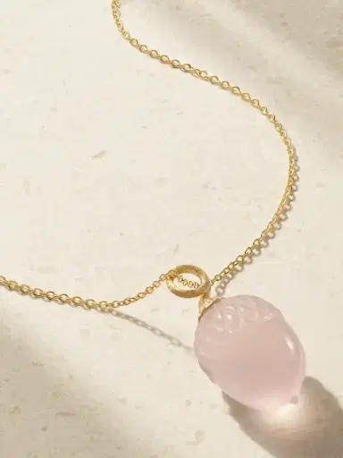 OLE LYNGGAARD COPENHAGEN Acorn 18-karat Gold Rose Quartz Necklace | Thumbnail 1 OLE LYNGGAARD COPENHAGEN Acorn 18-karat Gold Rose Quartz Necklace | Thumbnail 1