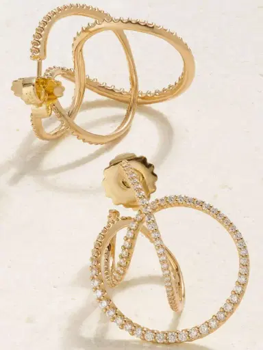 OLE LYNGGAARD COPENHAGEN Twisted Love 18-karat Gold Diamond Earrings | Thumbnail 3 OLE LYNGGAARD COPENHAGEN Twisted Love 18-karat Gold Diamond Earrings | Thumbnail 3