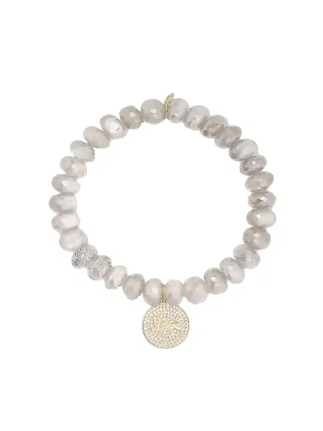 Love Script 14-karat Gold, Moonstone And Diamond Bracelet Love Script 14-karat Gold, Moonstone And Diamond Bracelet