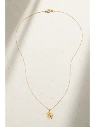 Sia Taylor Falling Leaf 18-karat Gold Necklace | Thumbnail 4 Sia Taylor Falling Leaf 18-karat Gold Necklace | Thumbnail 4