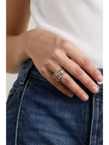 Spinelli Kilcollin Sagittarius Set Of Four Sterling And 1-karat Yellow And Rose Gold Rings | Thumbnail 2 Spinelli Kilcollin Sagittarius Set Of Four Sterling And 1-karat Yellow And Rose Gold Rings | Thumbnail 2