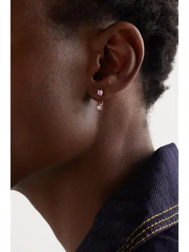 Anita Ko Orbit 18-karat Rose Gold Sapphire Single Earring | Thumbnail 2 Anita Ko Orbit 18-karat Rose Gold Sapphire Single Earring | Thumbnail 2