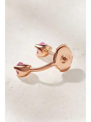 Anita Ko Orbit 18-karat Rose Gold Sapphire Single Earring | Thumbnail 3 Anita Ko Orbit 18-karat Rose Gold Sapphire Single Earring | Thumbnail 3