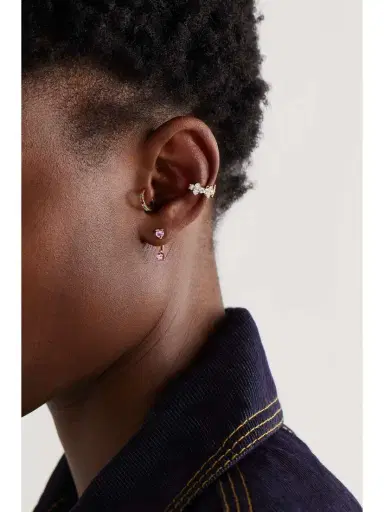 Anita Ko Orbit 18-karat Rose Gold Sapphire Single Earring | Thumbnail 5 Anita Ko Orbit 18-karat Rose Gold Sapphire Single Earring | Thumbnail 5