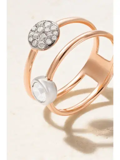 Pomellato 18-karat Rose And White Gold Diamond Ring | Thumbnail 4 Pomellato 18-karat Rose And White Gold Diamond Ring | Thumbnail 4