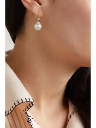 Mizuki 14-karat Gold Pearl Earrings | Thumbnail 2 Mizuki 14-karat Gold Pearl Earrings | Thumbnail 2