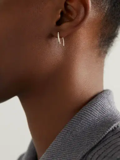 Melissa Joy Manning Wishbone 14-karat Recycled Gold Diamond Earrings | Thumbnail 2 Melissa Joy Manning Wishbone 14-karat Recycled Gold Diamond Earrings | Thumbnail 2