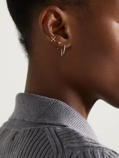 Melissa Joy Manning Wishbone 14-karat Recycled Gold Diamond Earrings | Thumbnail 4 Melissa Joy Manning Wishbone 14-karat Recycled Gold Diamond Earrings | Thumbnail 4