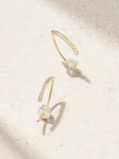 Melissa Joy Manning Wishbone 14-karat Recycled Gold Diamond Earrings | Thumbnail 1 Melissa Joy Manning Wishbone 14-karat Recycled Gold Diamond Earrings | Thumbnail 1