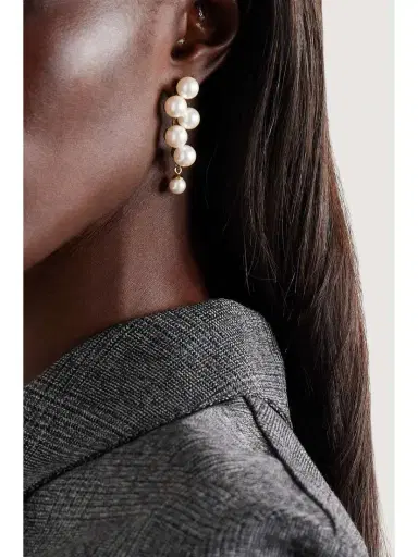Jennifer Behr Marcella Gold-plated Faux Pearl Earrings - - One size | Thumbnail 2 Jennifer Behr Marcella Gold-plated Faux Pearl Earrings - - One size | Thumbnail 2