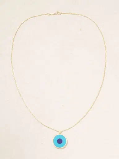 Jennifer Meyer Large Evil Eye 18-karat Gold Multi-stone Necklace | Thumbnail 4 Jennifer Meyer Large Evil Eye 18-karat Gold Multi-stone Necklace | Thumbnail 4