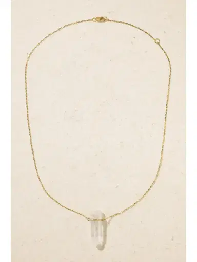 JIA JIA 14-karat Gold, Quartz And Diamond Necklace | Thumbnail 4 JIA JIA 14-karat Gold, Quartz And Diamond Necklace | Thumbnail 4