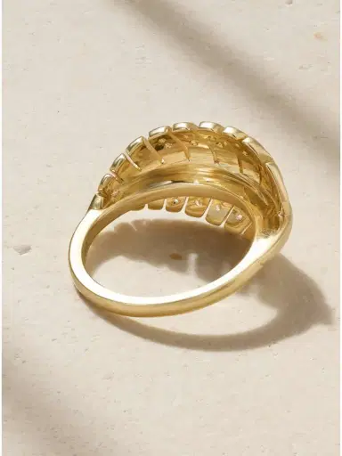 Jennifer Meyer Small Leaf 18-karat Gold Diamond Ring | Thumbnail 3 Jennifer Meyer Small Leaf 18-karat Gold Diamond Ring | Thumbnail 3