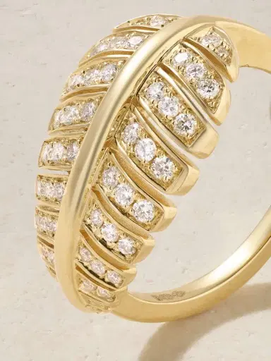 Jennifer Meyer Small Leaf 18-karat Gold Diamond Ring | Thumbnail 4 Jennifer Meyer Small Leaf 18-karat Gold Diamond Ring | Thumbnail 4
