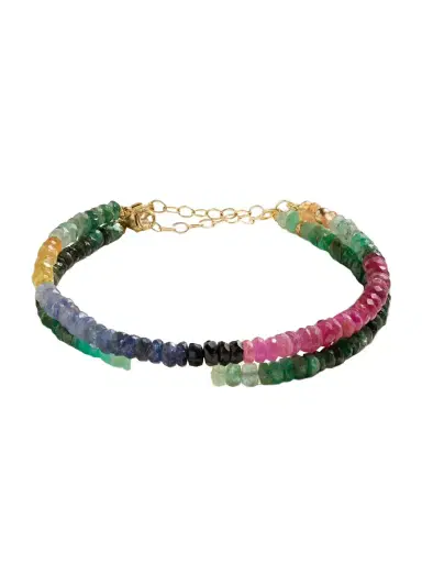 JIA JIA Set Of Two 14-karat Gold, Sapphire And Emerald Bracelets | Thumbnail 1 JIA JIA Set Of Two 14-karat Gold, Sapphire And Emerald Bracelets | Thumbnail 1