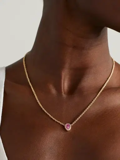 Alison Lou Madison 14-karat Gold, Enamel And Laboratory-grown Sapphire Necklace | Thumbnail 2 Alison Lou Madison 14-karat Gold, Enamel And Laboratory-grown Sapphire Necklace | Thumbnail 2