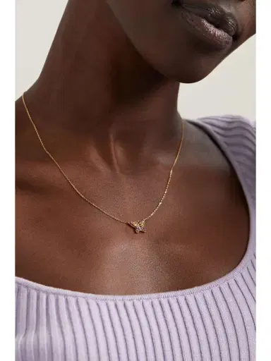 Suzanne Kalan Mini Butterfly 18-karat Rose Gold, Sapphire And Diamond Necklace | Thumbnail 2 Suzanne Kalan Mini Butterfly 18-karat Rose Gold, Sapphire And Diamond Necklace | Thumbnail 2