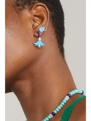 L’Atelier Nawbar 18-karat Gold, Turquoise And Diamond Earrings | Thumbnail 4 L’Atelier Nawbar 18-karat Gold, Turquoise And Diamond Earrings | Thumbnail 4