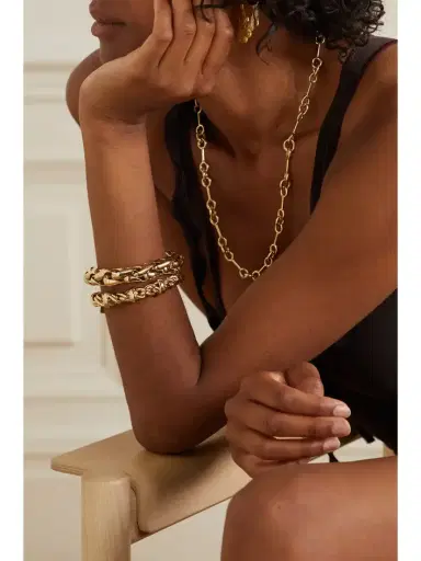 Lauren Rubinski Medium 14-karat Gold Bracelet | Thumbnail 4 Lauren Rubinski Medium 14-karat Gold Bracelet | Thumbnail 4