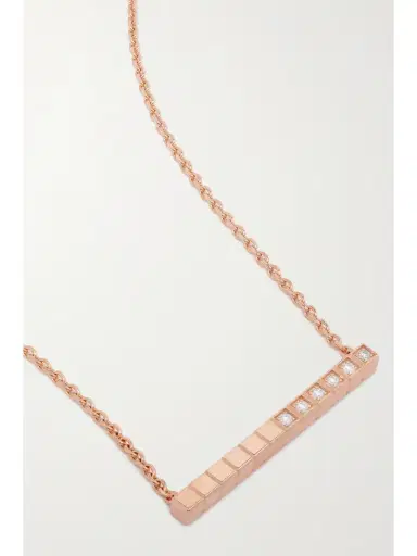 Chopard Ice Cube Pure 18-karat Rose Gold Diamond Necklace | Thumbnail 4 Chopard Ice Cube Pure 18-karat Rose Gold Diamond Necklace | Thumbnail 4