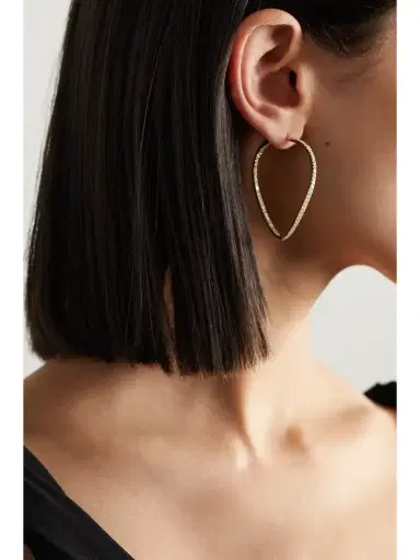 Anita Ko Twisted 18-karat Gold Diamond Hoop Earrings | Thumbnail 2 Anita Ko Twisted 18-karat Gold Diamond Hoop Earrings | Thumbnail 2